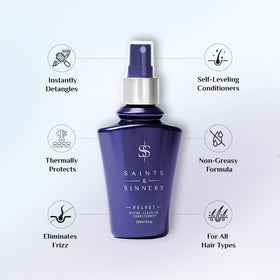 Saints & Sinners nozzle spraying mist for even lightweight coverage