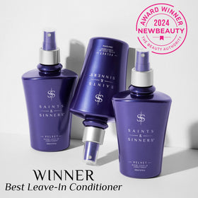 Saints & Sinners close texture shot highlighting cream-to-mist formula, shows lightweight hydration