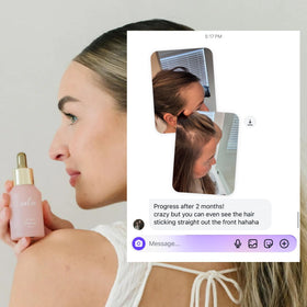SALEE applied to damp hair illustrating smooth detangling benefit