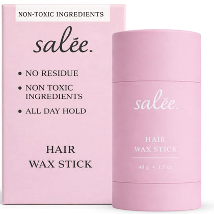 SALEE hair wax stick front packaging showing compact design and quick styling benefit