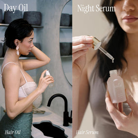 SALEE bottle on bathroom counter in lifestyle setting showing daily routine benefit