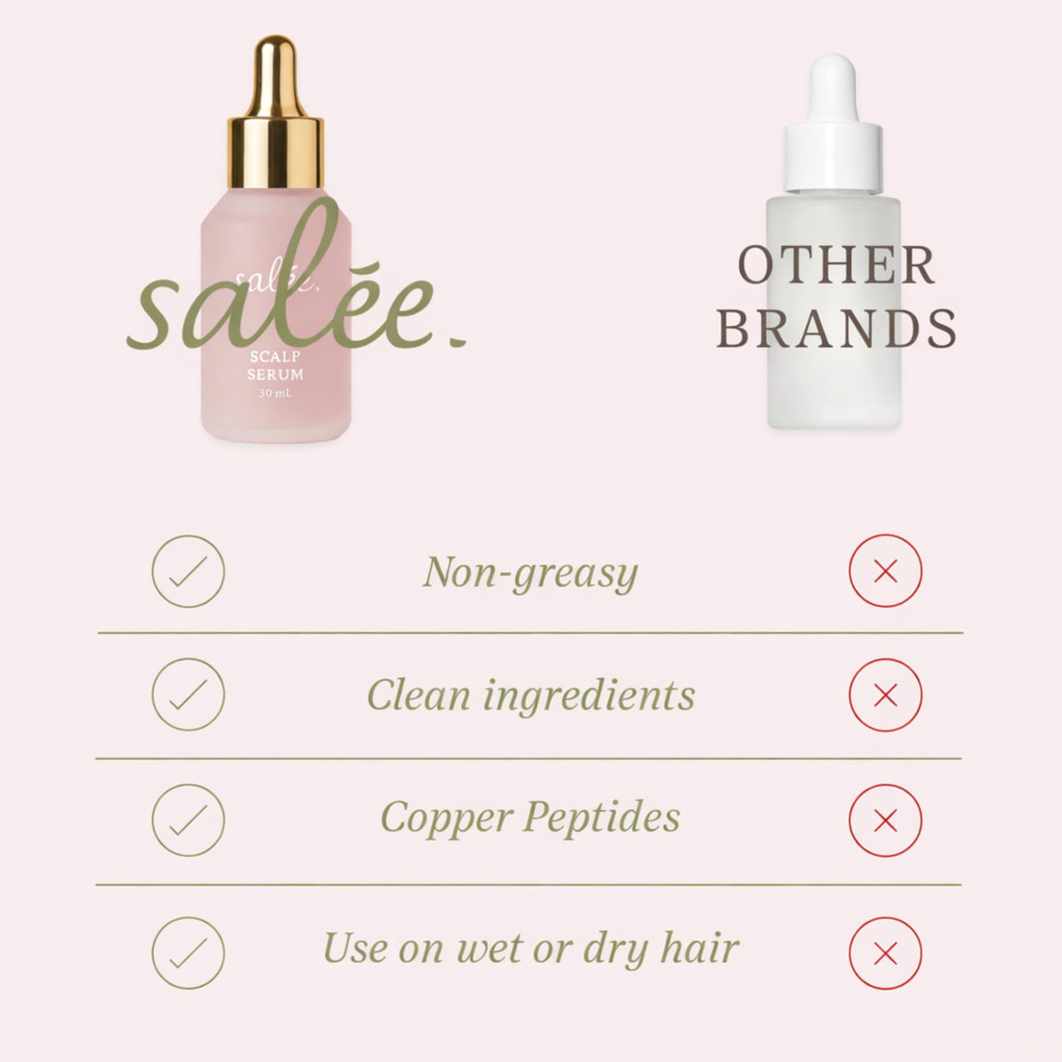 SALEE oil texture on hand demonstrating lightweight, fast absorption