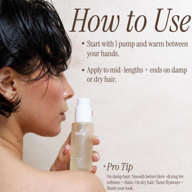 SALEE close-up pump detail highlighting precise, no-waste dispensing