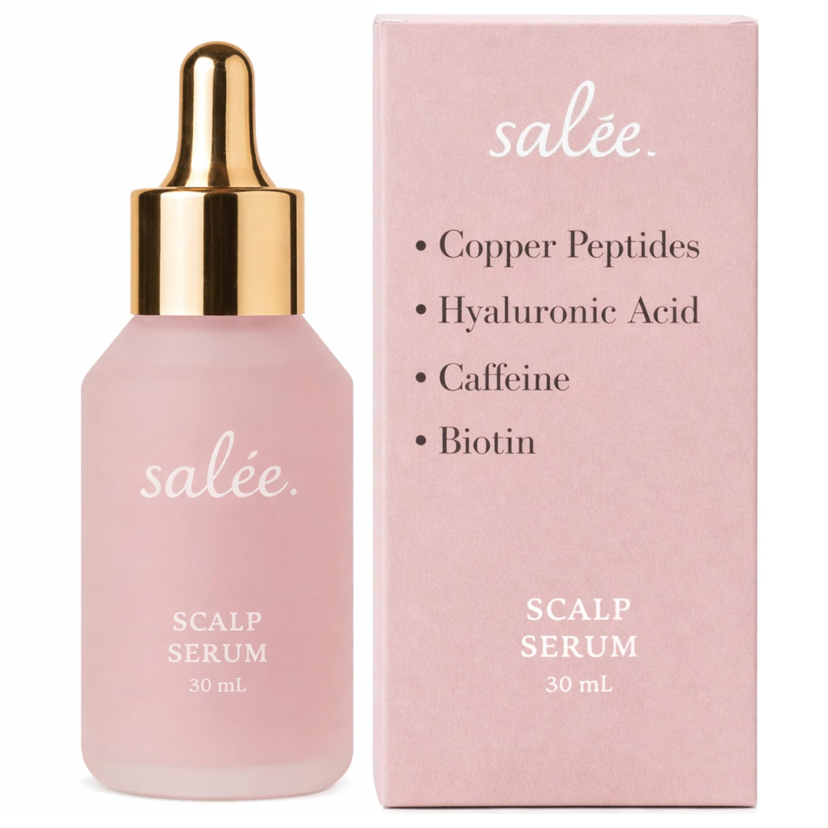SALEE front packaging showing bottle and cap for clear branding and trust