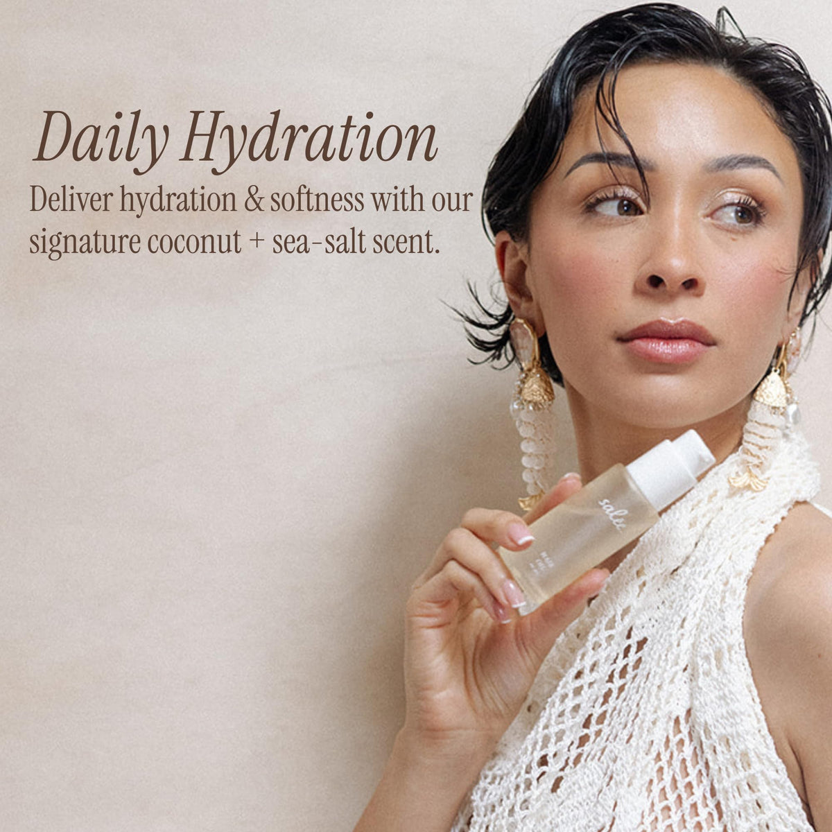 SALEE scalp massage scene showing gentle application for nourished-feeling scalp