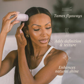 SALEE sleek ponytail lifestyle shot proving long-lasting hold and salon finish benefit