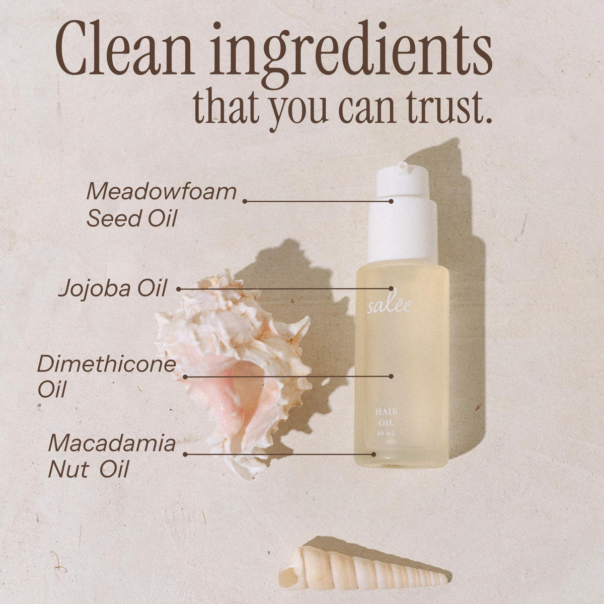SALEE texture drop on fingers showing lightweight, non-greasy texture