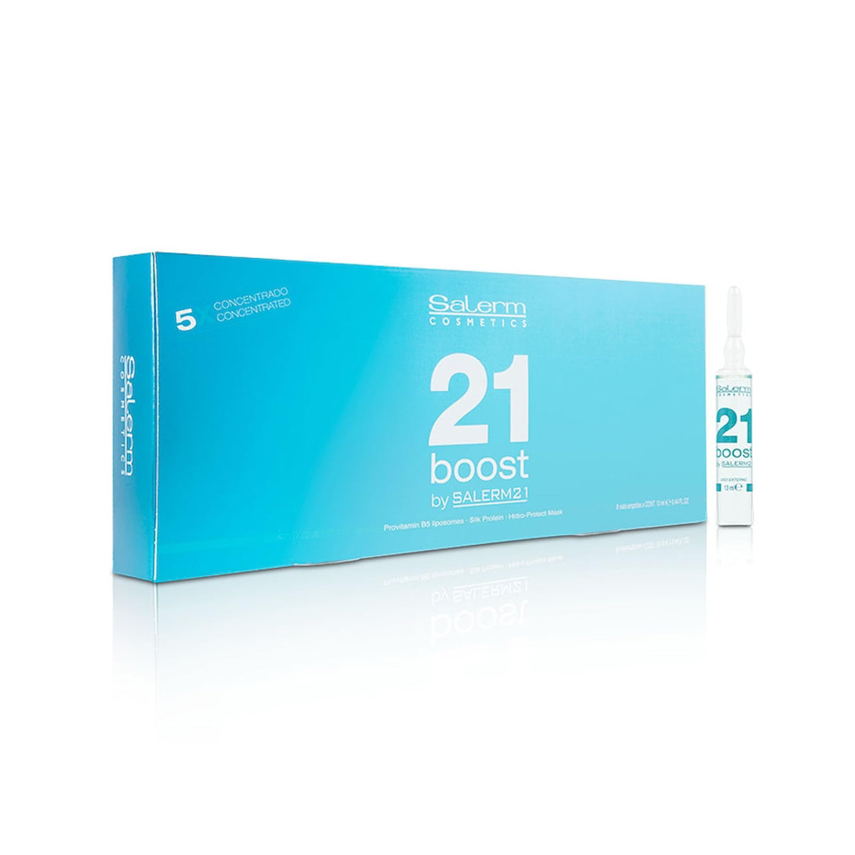 SALERM front packaging showing eight ampoules and product benefits visible