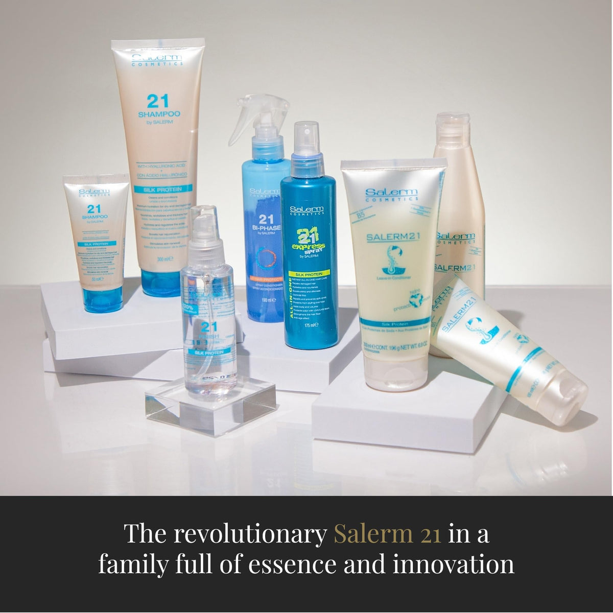 SALERM next to common objects showing the 200 ml size and travel convenience