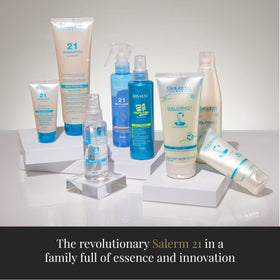 SALERM next to common objects showing the 200 ml size and travel convenience