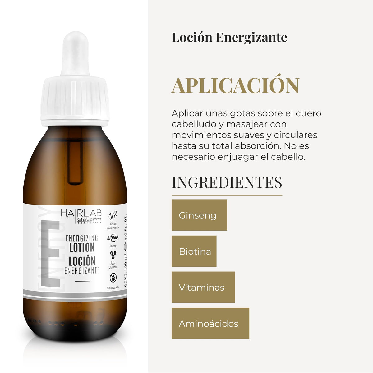 SALERM application on scalp showing massage for better nutrient delivery