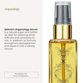 SALERM pump dispense close-up showing serum drop for precise, controlled application