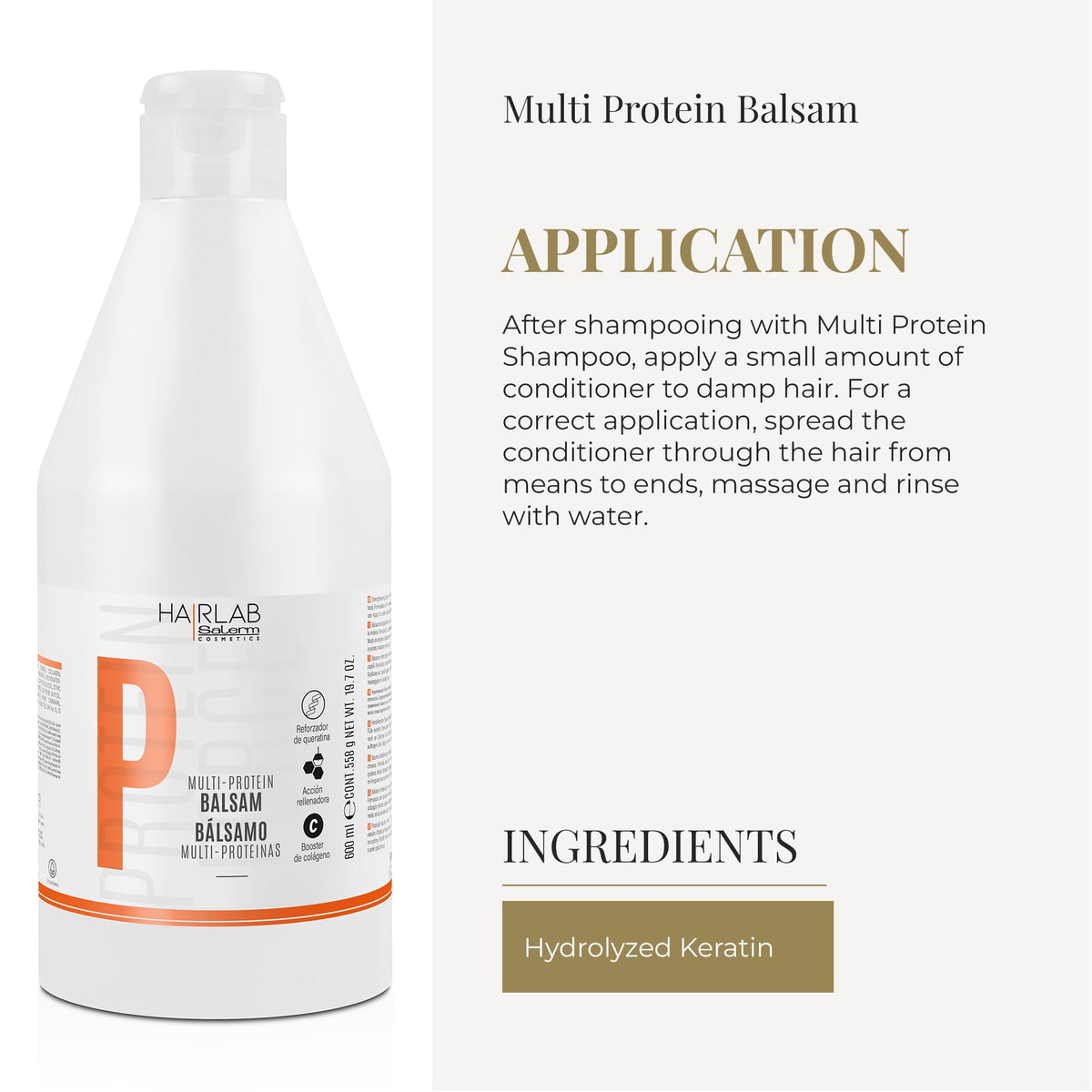 SALERM bottle label detail highlighting formulation and paraben-free benefit for shoppers