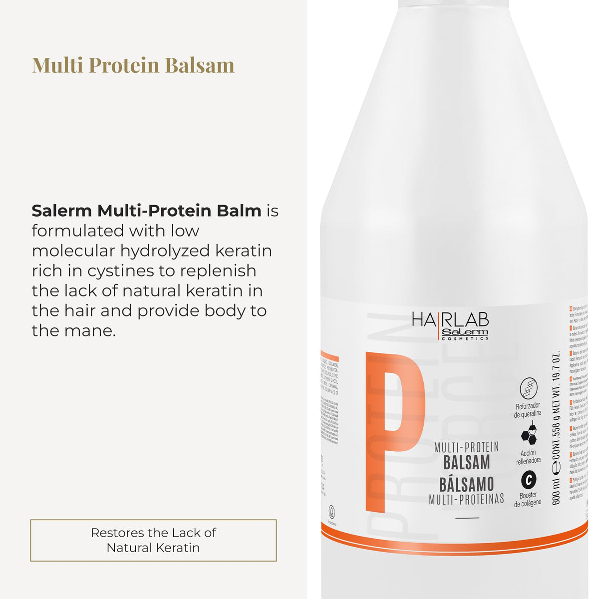SALERM conditioner texture close-up demonstrating smooth consistency for quick absorption