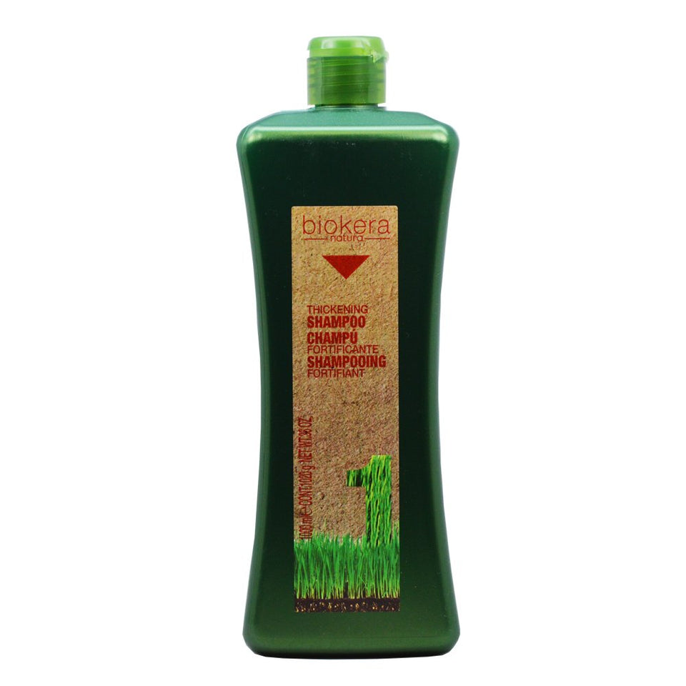SALERM Biokera shampoo bottle front view showing professional 1000ml size and nourishing benefits