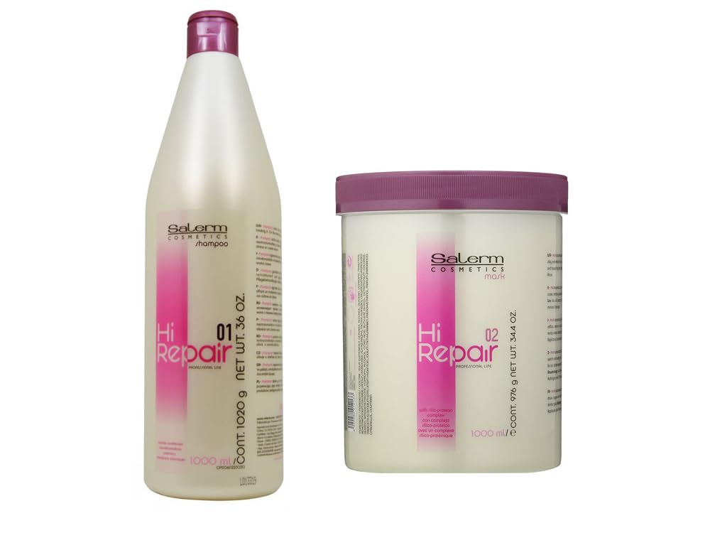 SALERM front packaging showing shampoo and mask, salon-sized convenience and professional results
