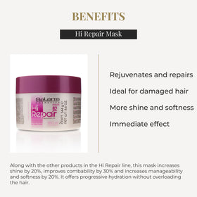 SALERM applying Hi Repair Mask 02 to mid-lengths and ends for instant hydration benefit