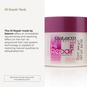 SALERM open jar texture of Hi Repair Mask 02 revealing creamy consistency for easy spread