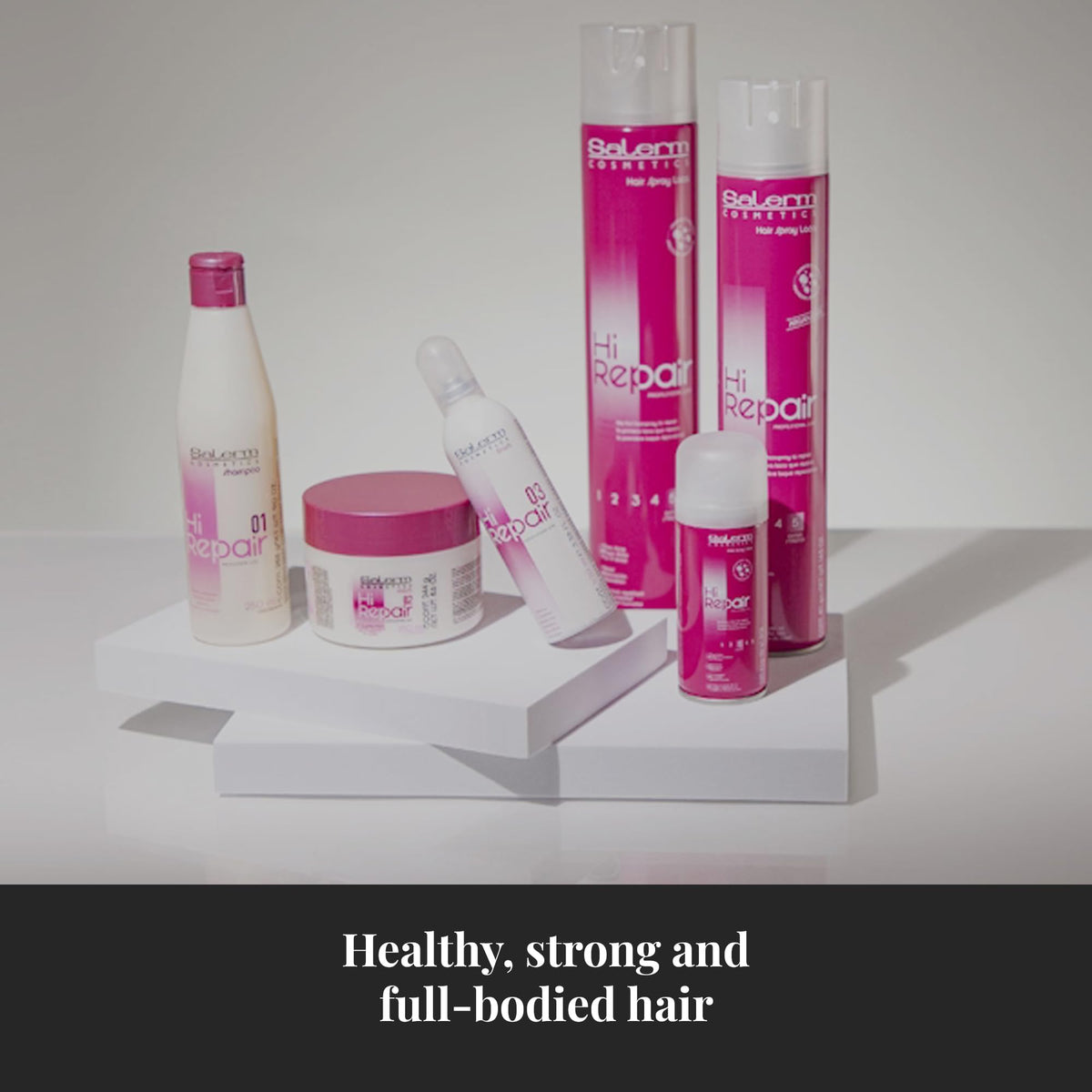 SALERM 250 ml bottle beside a ruler showing size and travel-friendly benefit