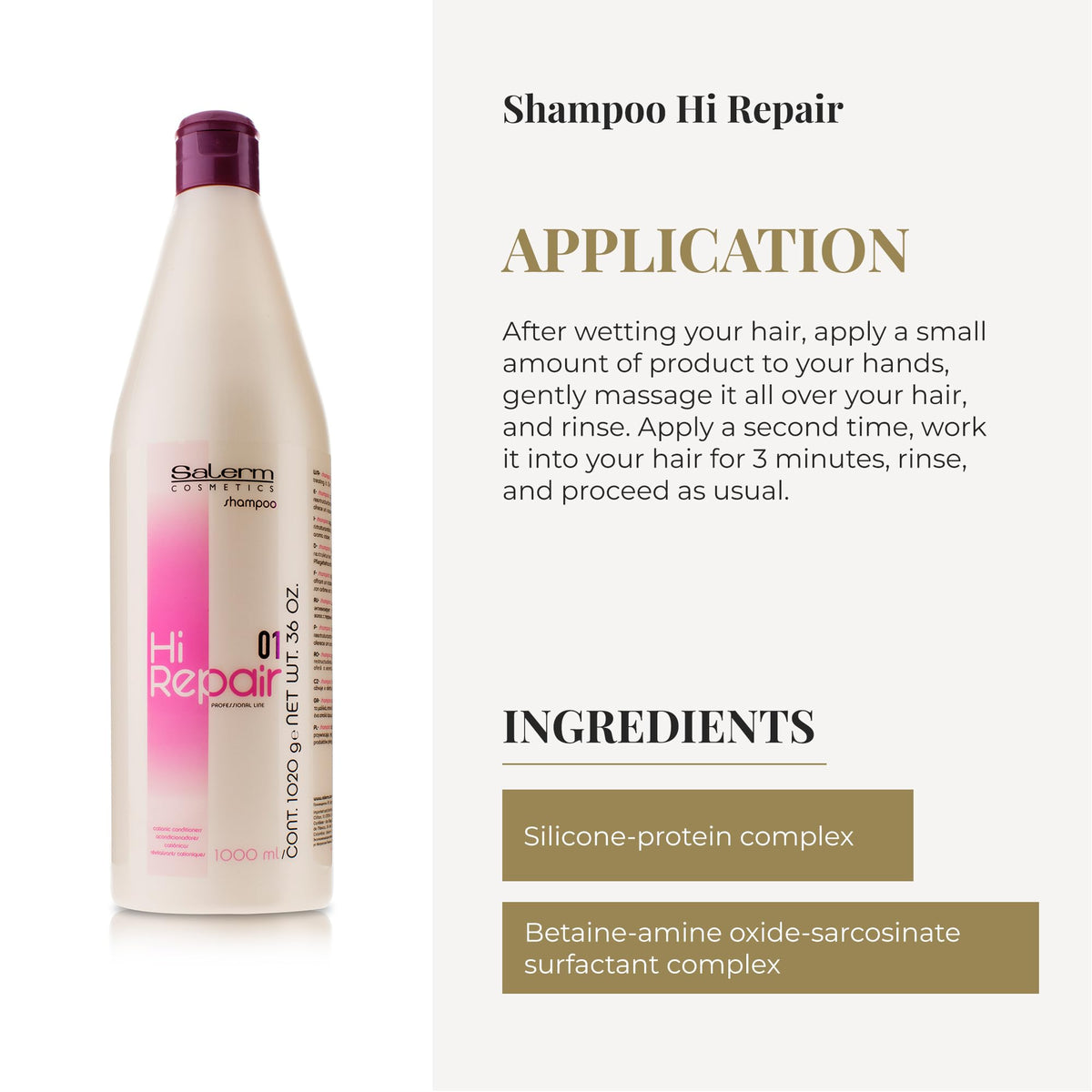 SALERM close-up of shampoo foam texture demonstrating gentle cleansing action