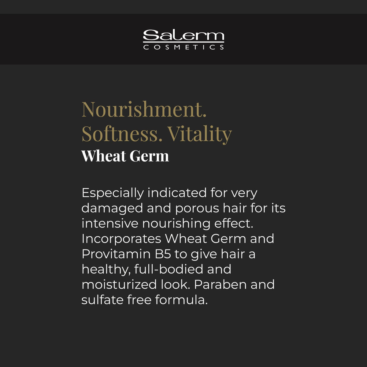 SALERM label showing wheat germ ingredient and antioxidant benefit