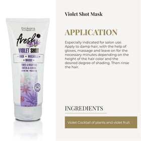 SALERM purple mask beside a ruler showing 200 ml size for scale and portability benefit