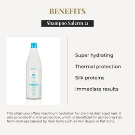 SALERM shampoo lather texture demonstrating creamy hydration