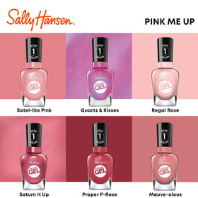 Sally Hansen application steps on nails showing simple at-home process benefit