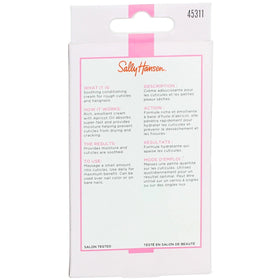 Close-up of Sally Hansen label highlighting apricot oil for nourishing benefits