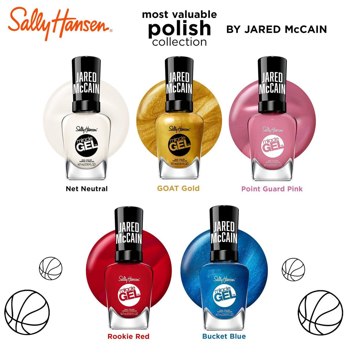 Sally Hansen Shiny Top Coat label detail highlighting glossy finish, long-lasting shine benefit