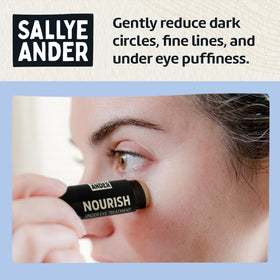 SALLYEANDER product ingredients displayed in jars emphasizing natural butters and oils for gentle hydration