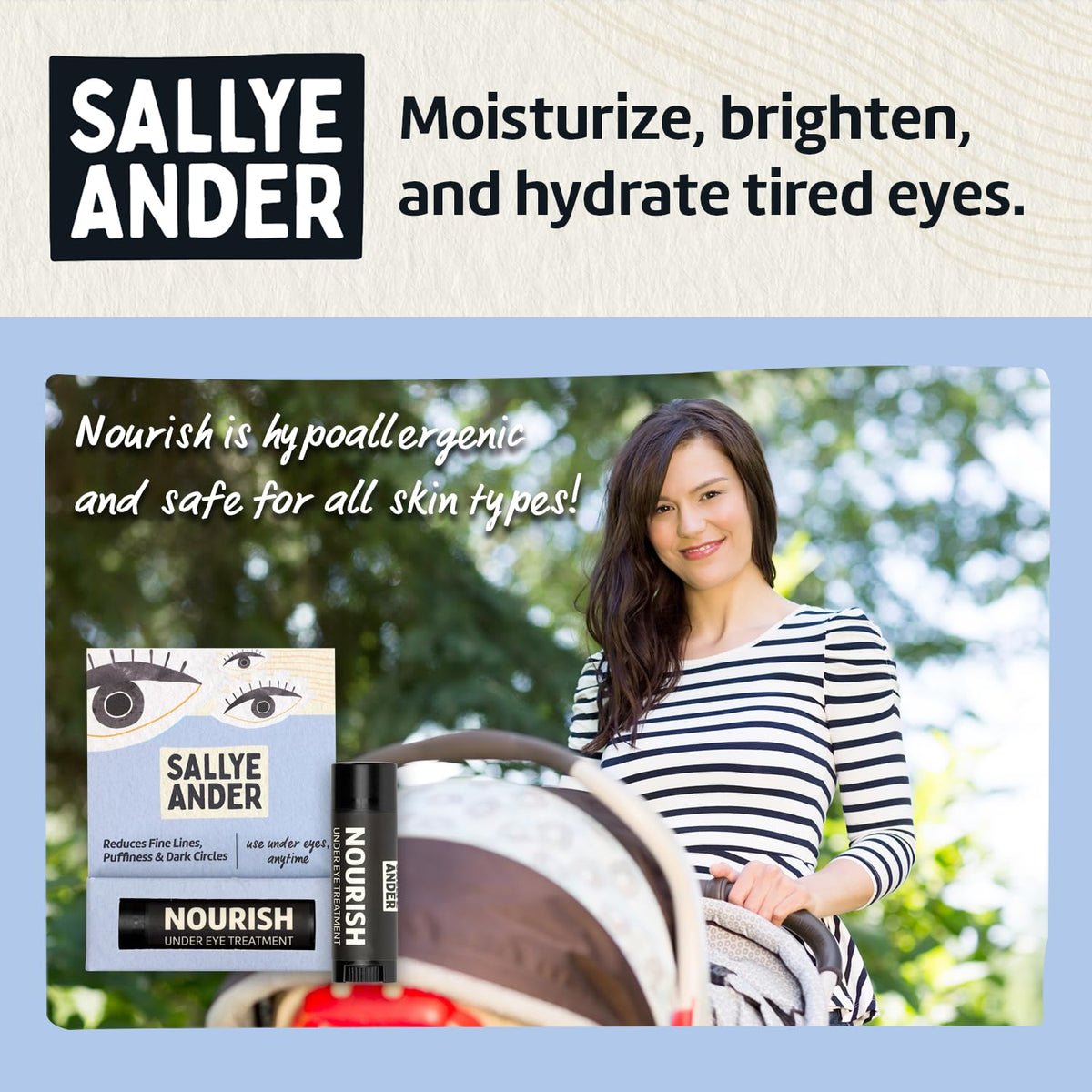 SALLYEANDER Nourish balm texture close-up highlighting smooth, non-greasy finish for quick absorption