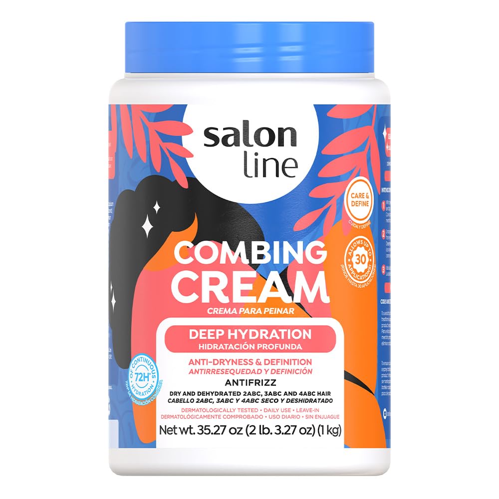 Salon Line front jar view showing product and large size benefit