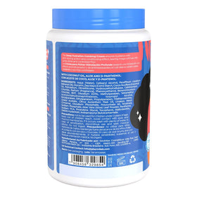 Salon Line jar next to hand to display 35.27 oz scale and value