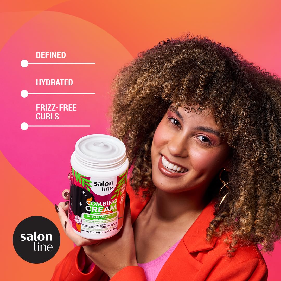 Salon Line cream texture close-up demonstrating smooth slip for detangling