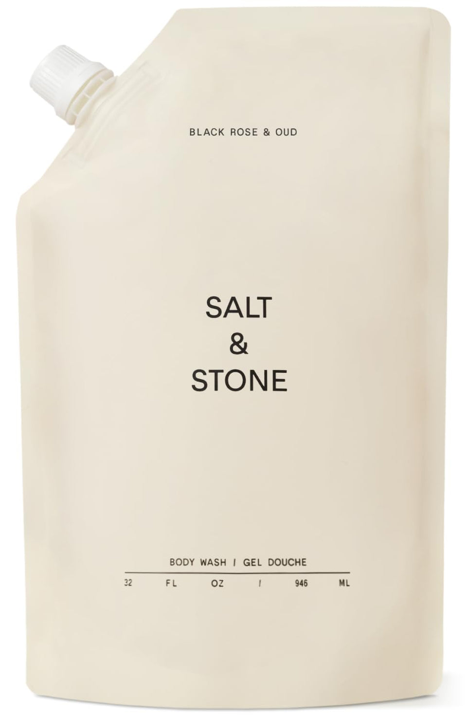 Salt & Stone front refill bottle showing clean packaging and scent