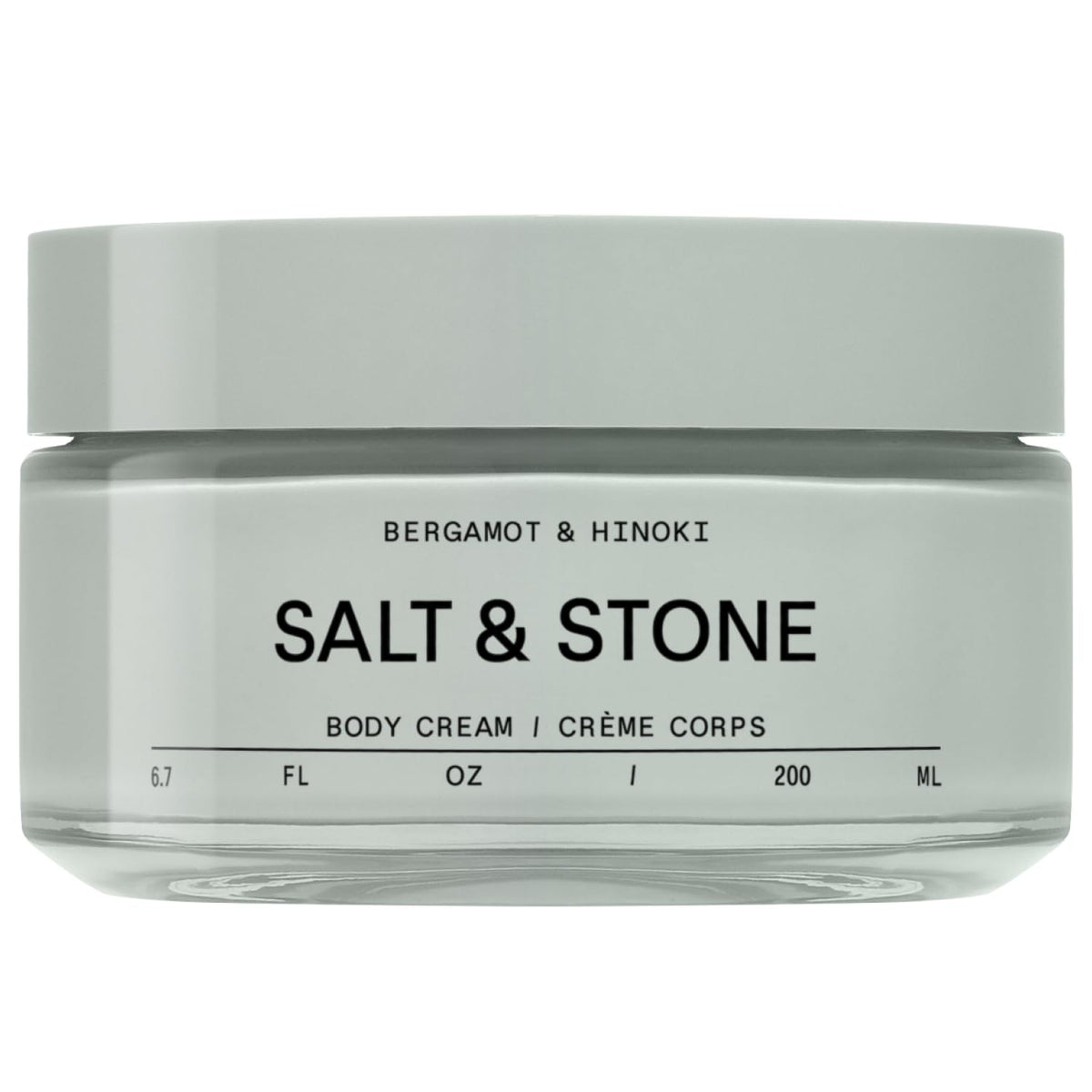 Salt & Stone front packaging showing bottle and bergamot benefit