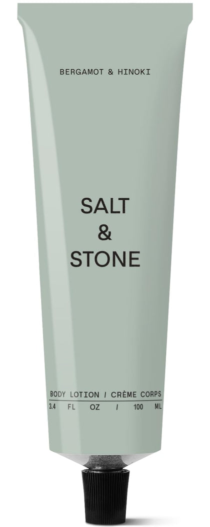 Salt & Stone front packaging showing 3.4 fl oz bottle and benefits