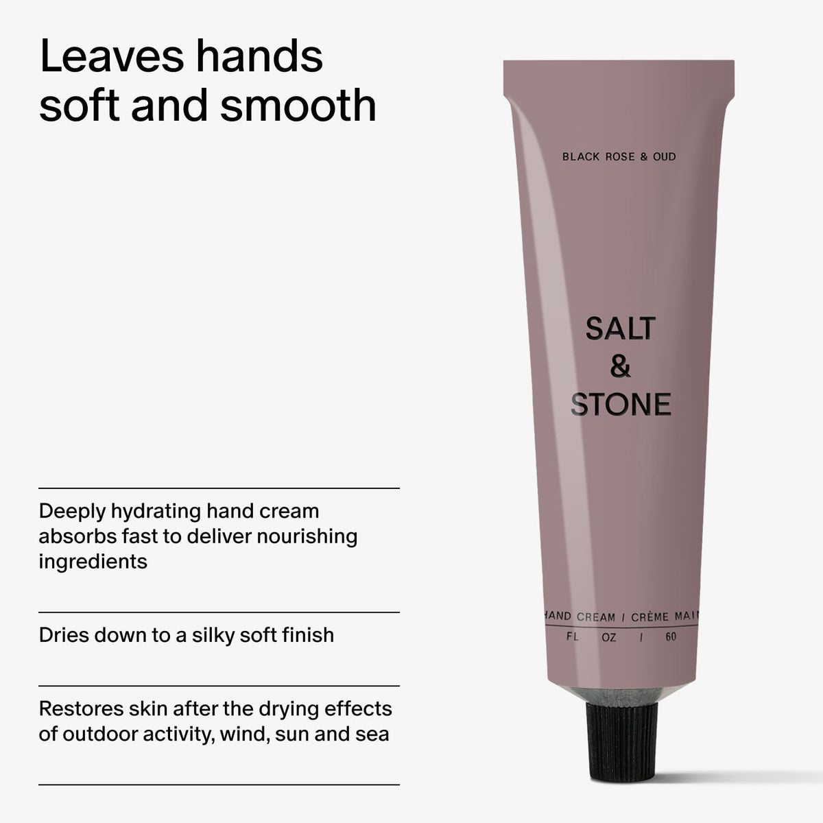 Salt & Stone tube on bathroom vanity suggesting everyday routine integration