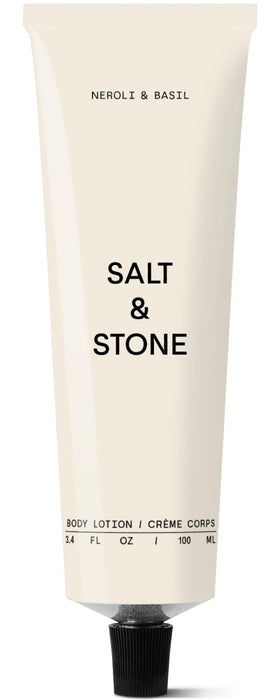 Salt & Stone front packaging showing bottle and label, conveys travel-ready convenience