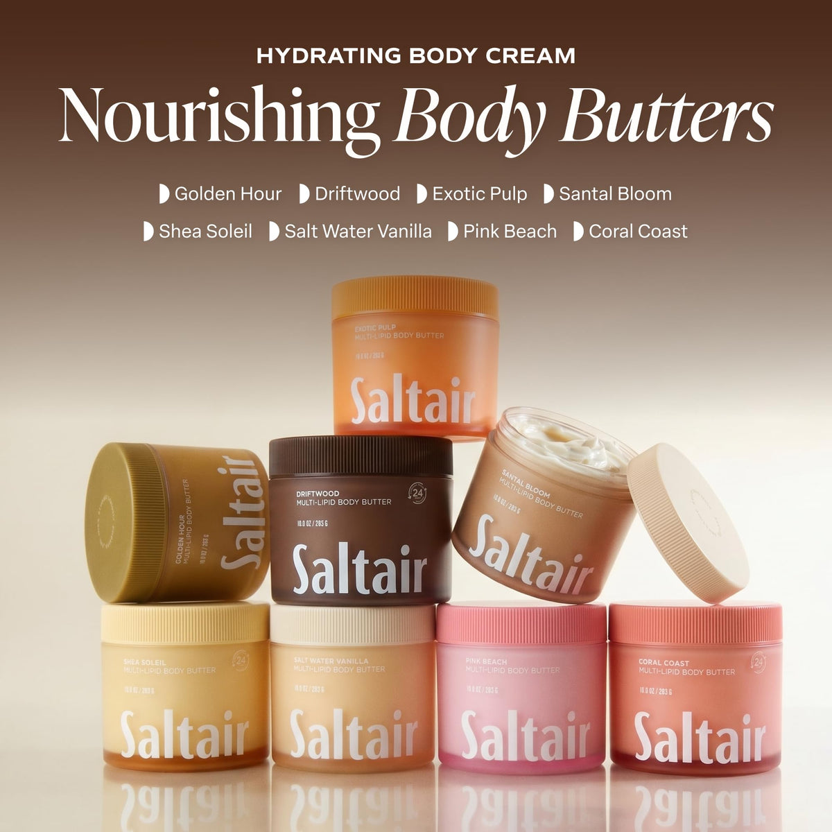 Saltair in-use photo with hand applying butter for immediate softness