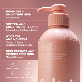 Saltair back label close-up listing niacinamide and ingredient transparency