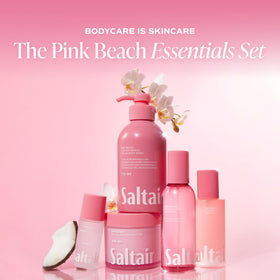 Saltair ingredients flatlay with coconut, shea butter, sea buckthorn for nourishing support