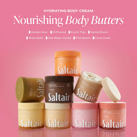 Saltair body butter on hand showing smooth spreadability and non-greasy finish