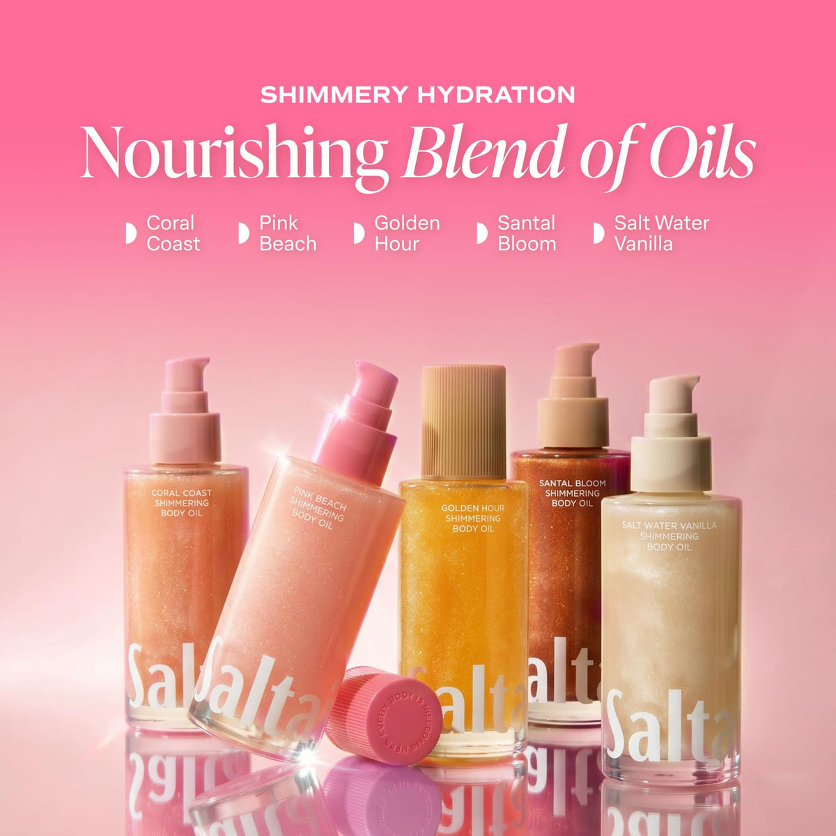 Saltair oil droplet on skin demonstrating quick absorption and glow