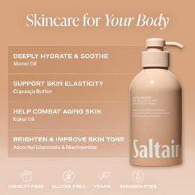 Saltair bottles held in hand to show true scale and generous 17 oz size for long-lasting use