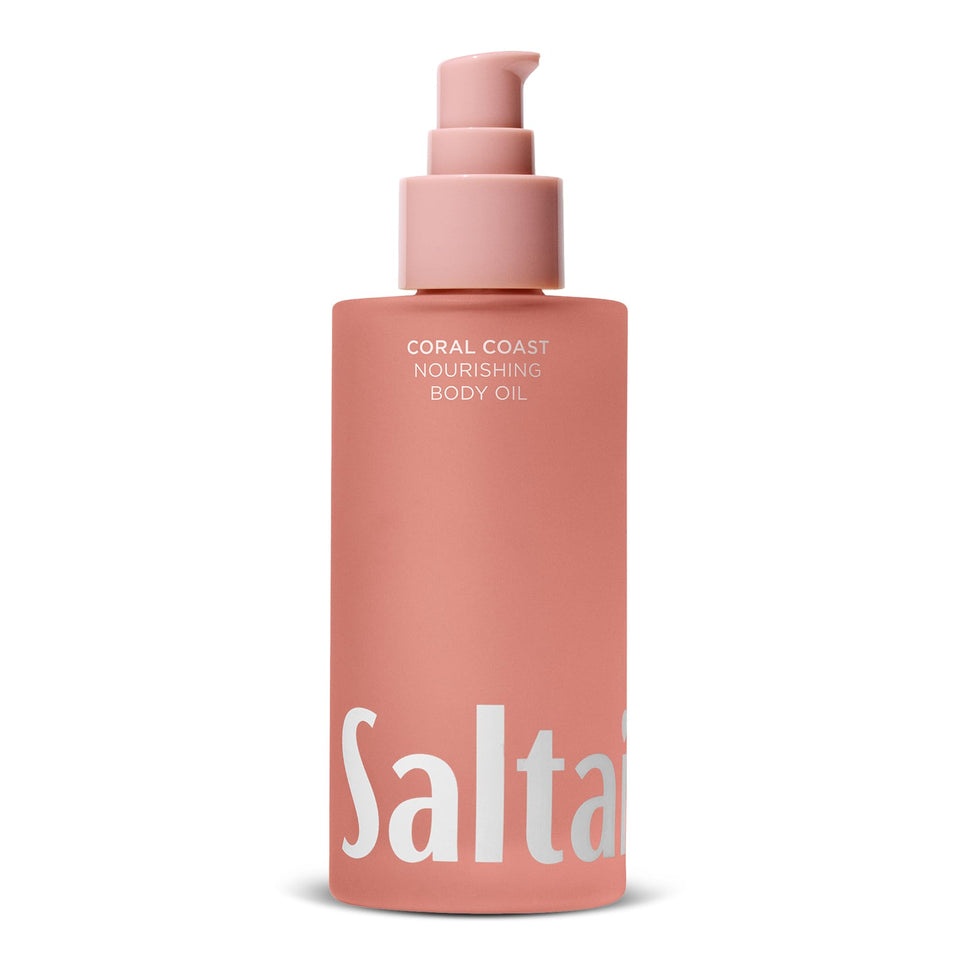 Saltair Coral Coast front bottle showing label and sleek design for easy storage