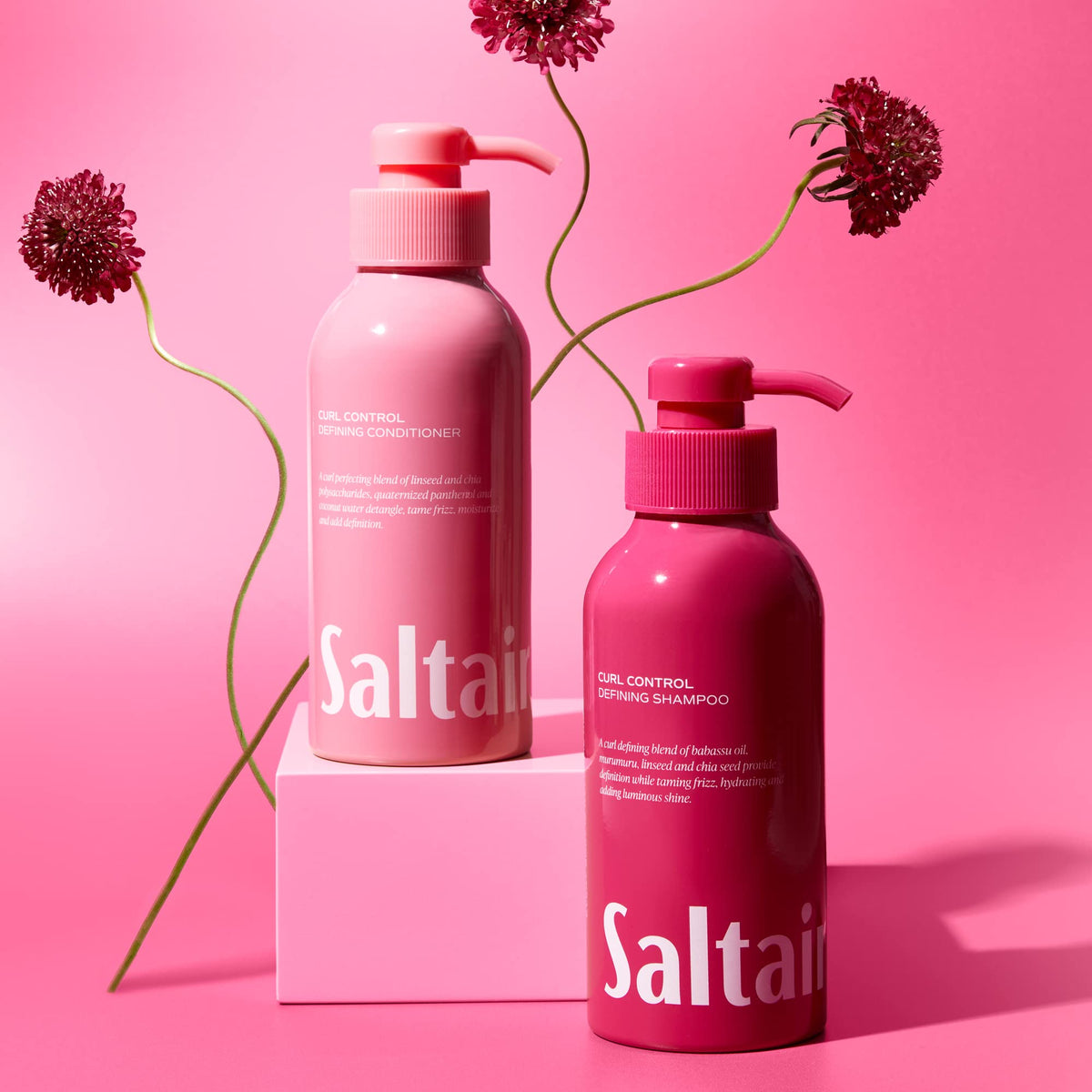 Saltair conditioner being applied to wet hair showing detangling slip