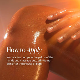 Saltair applied on legs showing evening glow and refined luminosity