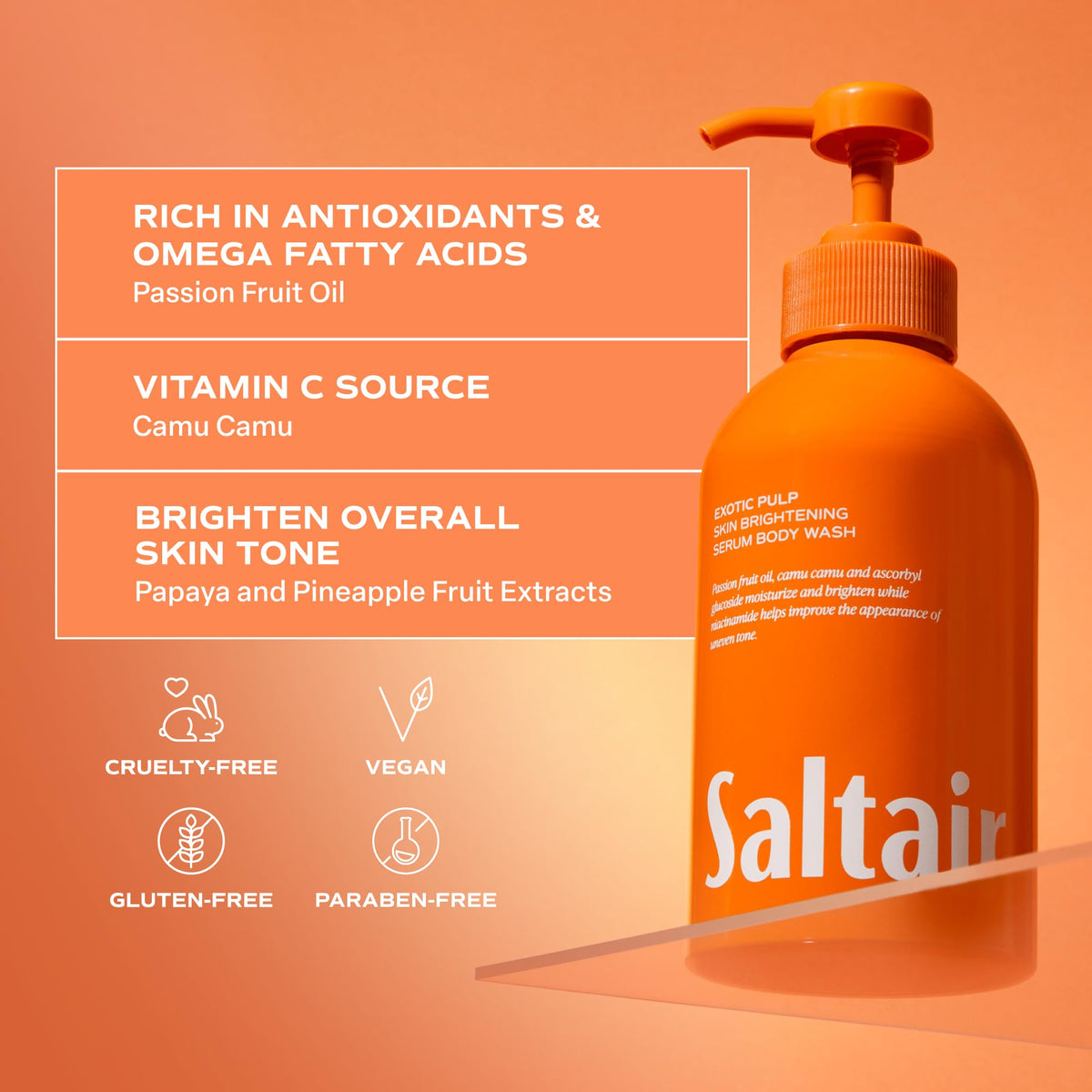 Saltair Exotic Pulp fragrance still life conveying bright, fruity scent